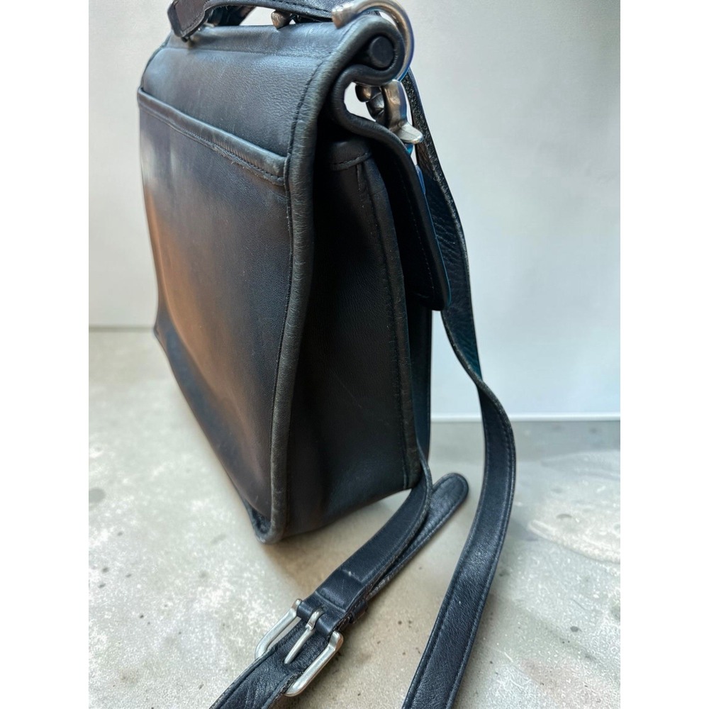 Vintage 1999 Coach Willis 9927 Black Glove Leather Nickel Crossbody Bag USA Era - Picture 8 of 16